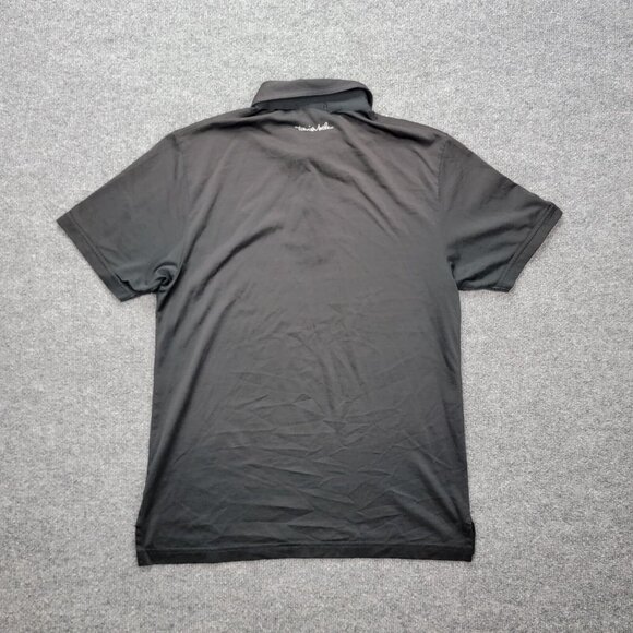 Travis Mathew Polo Shirt Mens Medium Black Short Sleeve Golf Puerto Los Cabos - Picture 2 of 11